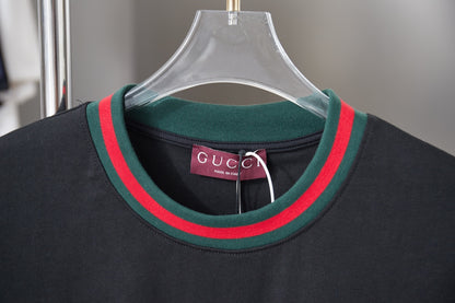 Gucci Classic Red and Green Ribbed T-Shirt – 26SS Early Spring Collection
