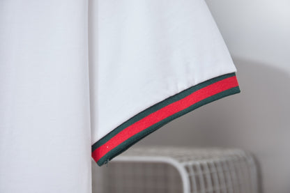 Gucci Classic Red and Green Ribbed T-Shirt – 26SS Early Spring Collection
