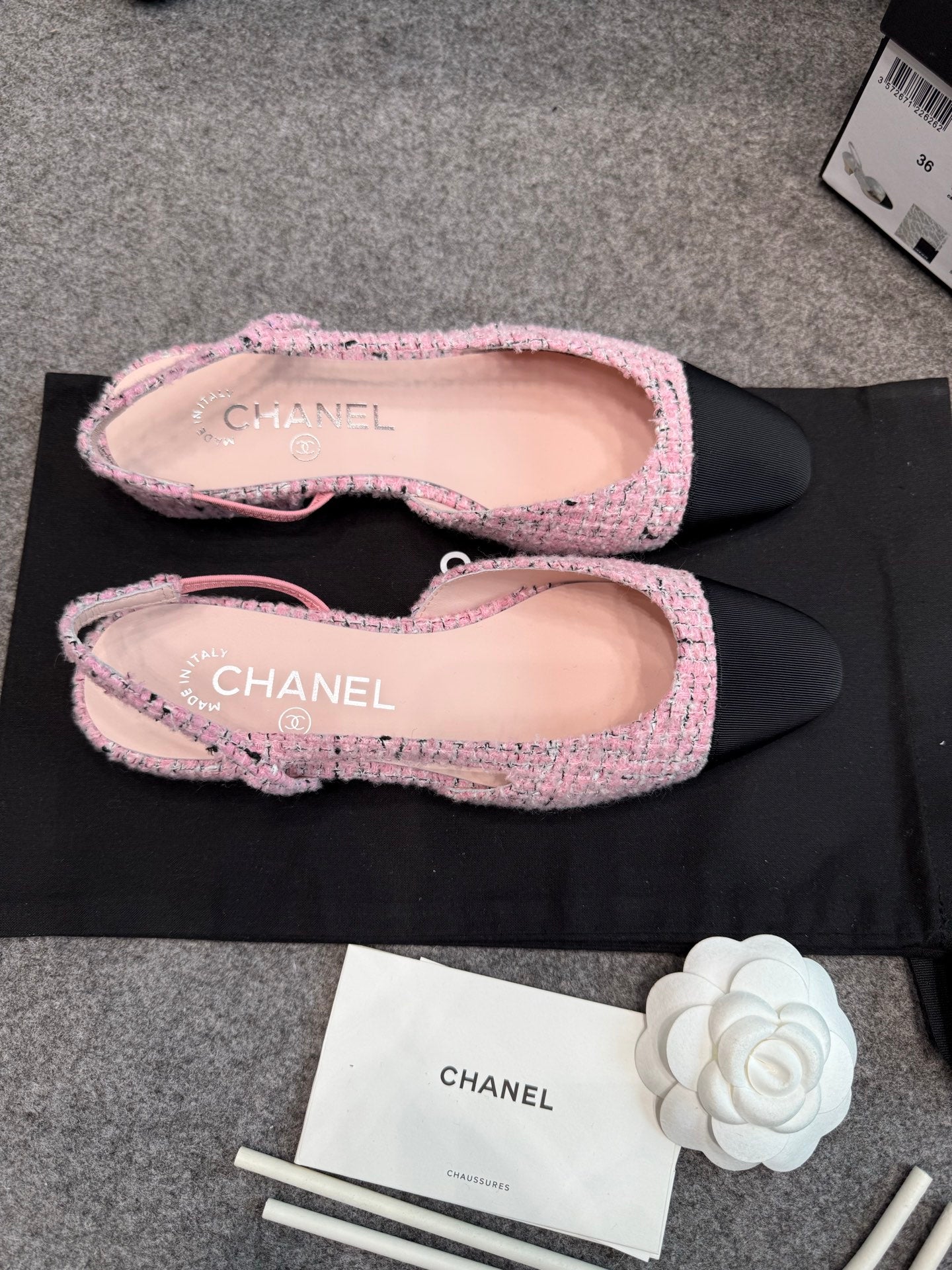 Chanel Classic Pink Tweed Slingbacks