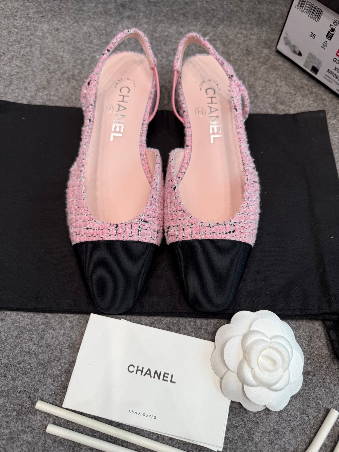 Chanel Classic Pink Tweed Slingbacks