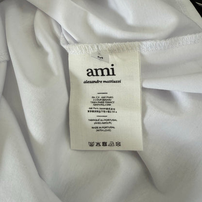 AMI Paris Small Logo Embroidered Cotton T-Shirt
