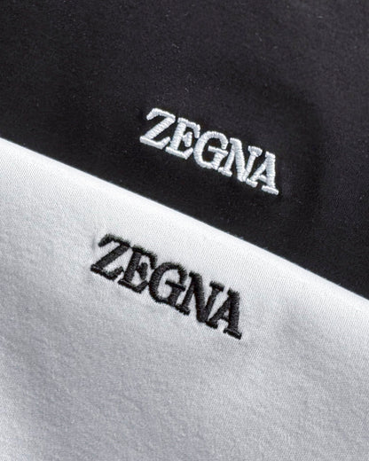 Zegna Classic Logo Embroidery Cotton T-Shirt