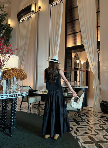 Prada Triangle Logo Webbing Waistband Flared Skirt