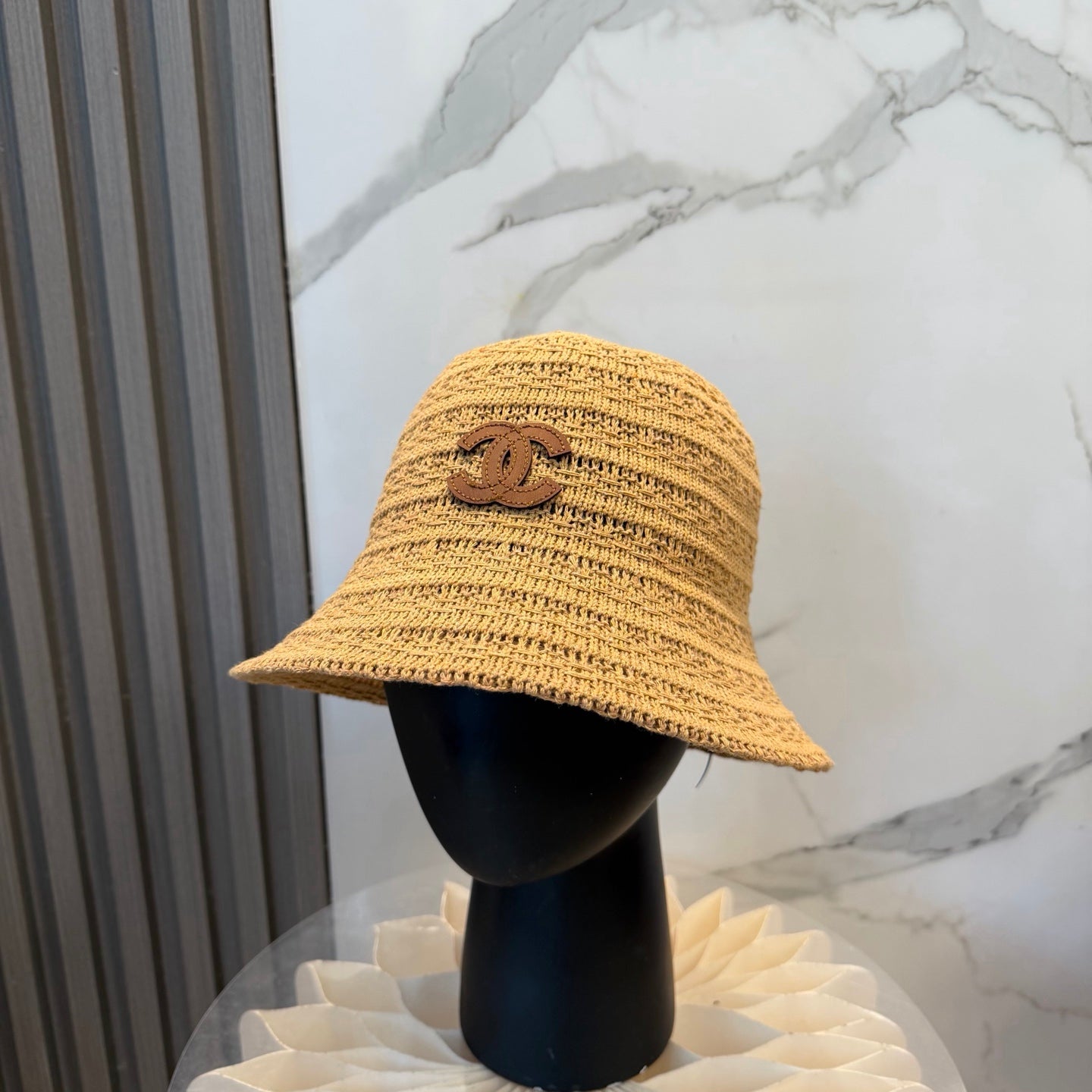 Chanel Knitted Resort Straw Hat