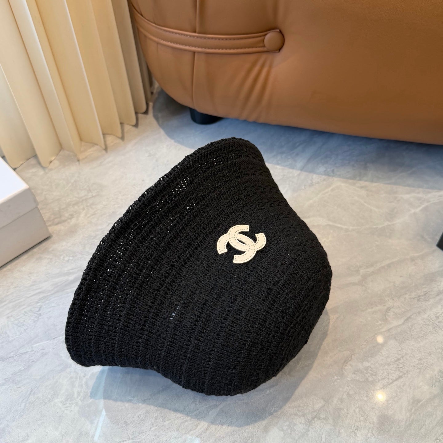 Chanel Knitted Resort Straw Hat