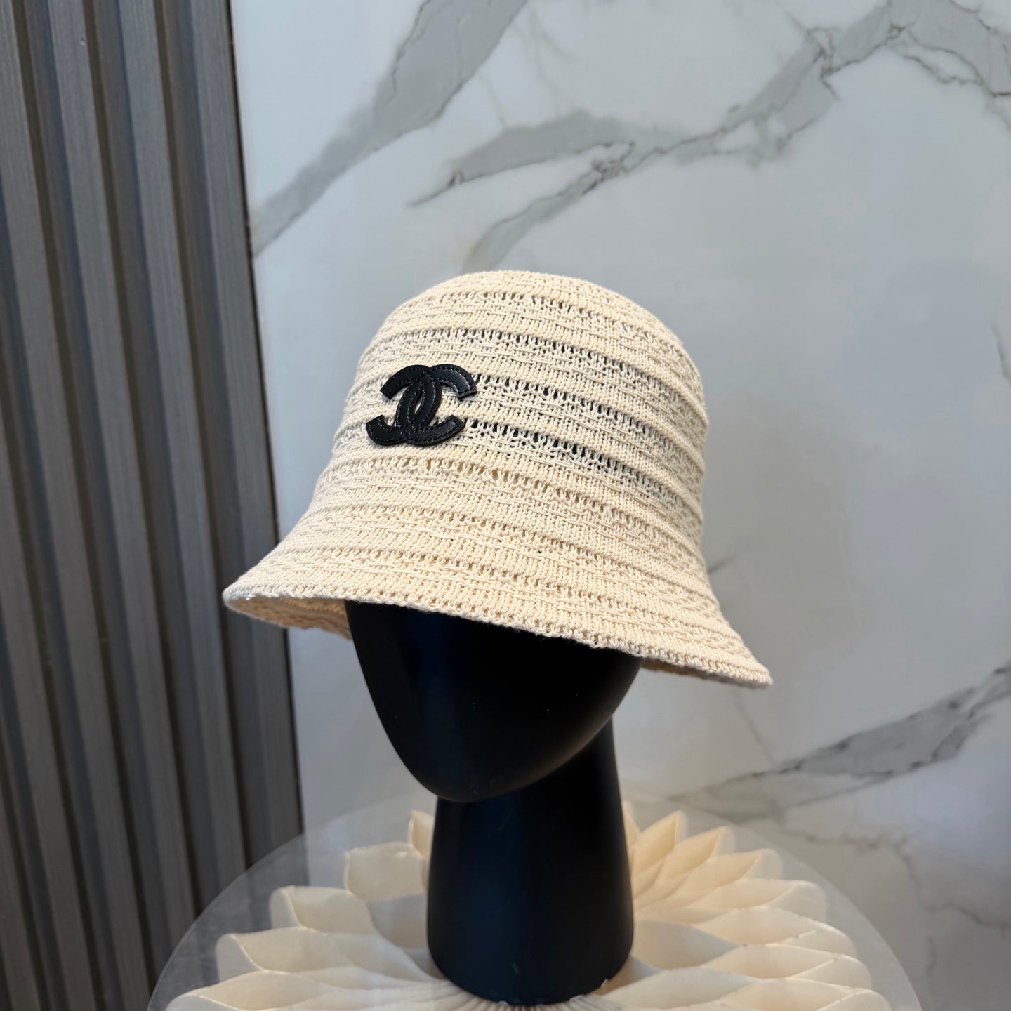 Chanel Knitted Resort Straw Hat