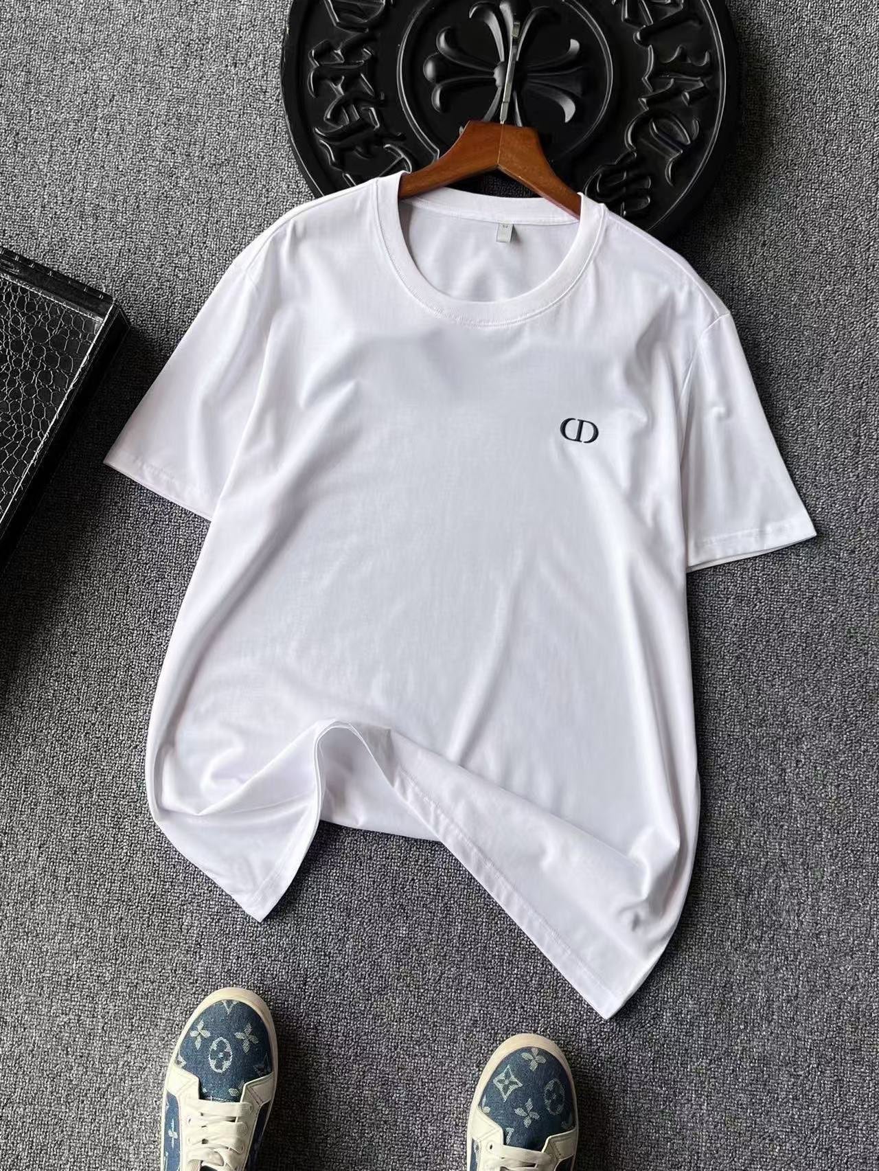 Dior CD Logo Silk T-Shirt – New Collection