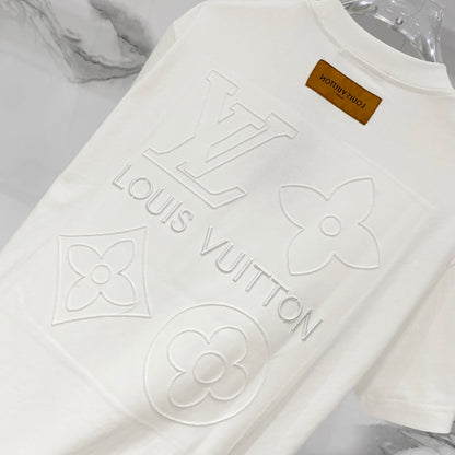 Louis Vuitton Clover Logo Embroidered Cotton T-Shirt