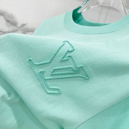 Louis Vuitton Clover Logo Embroidered Cotton T-Shirt