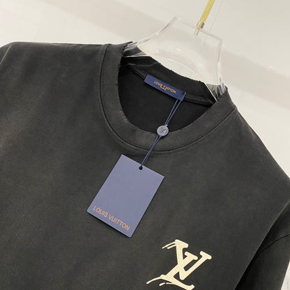 Louis Vuitton Washed Retro Distressed Logo T-Shirt