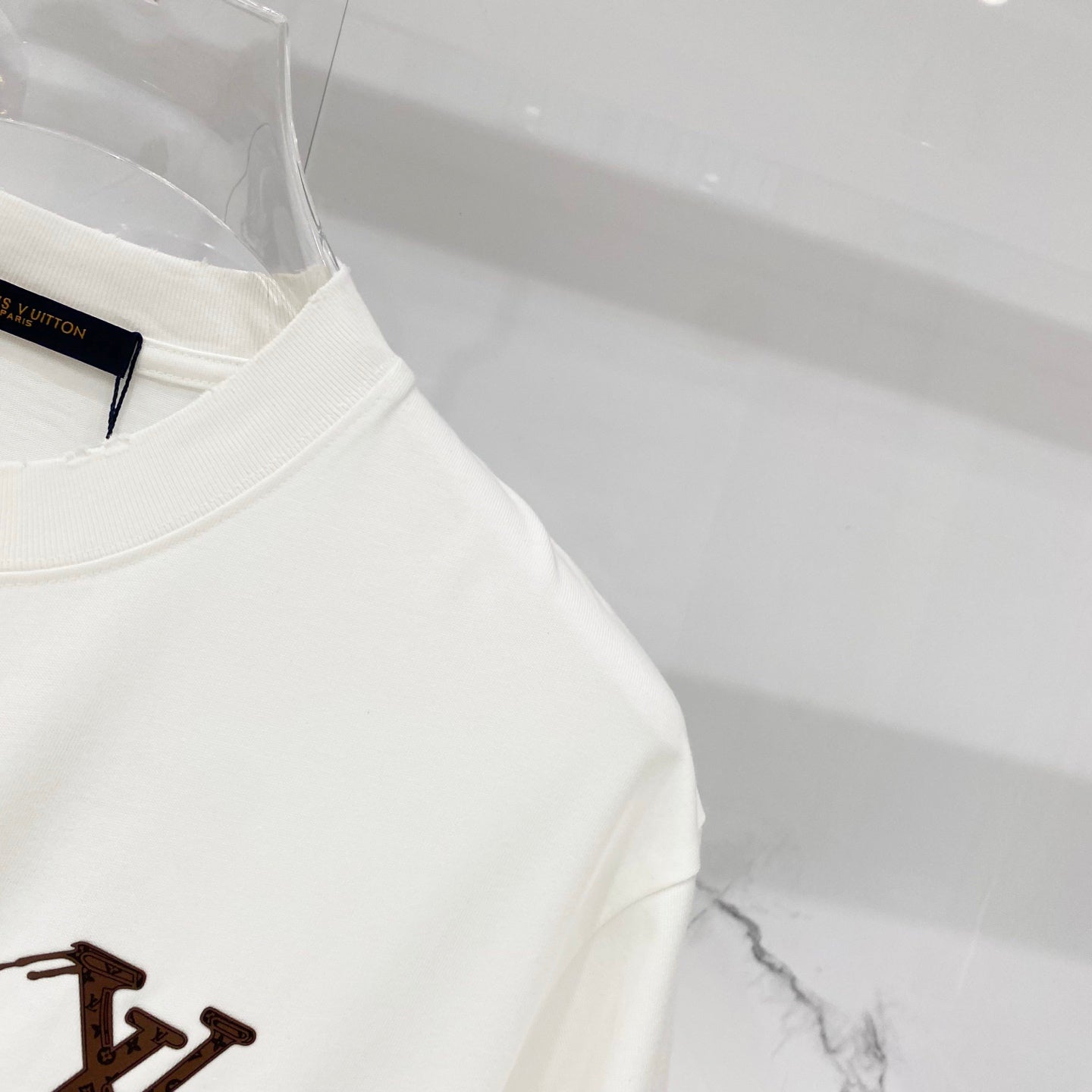 Louis Vuitton Washed Retro Distressed Logo T-Shirt
