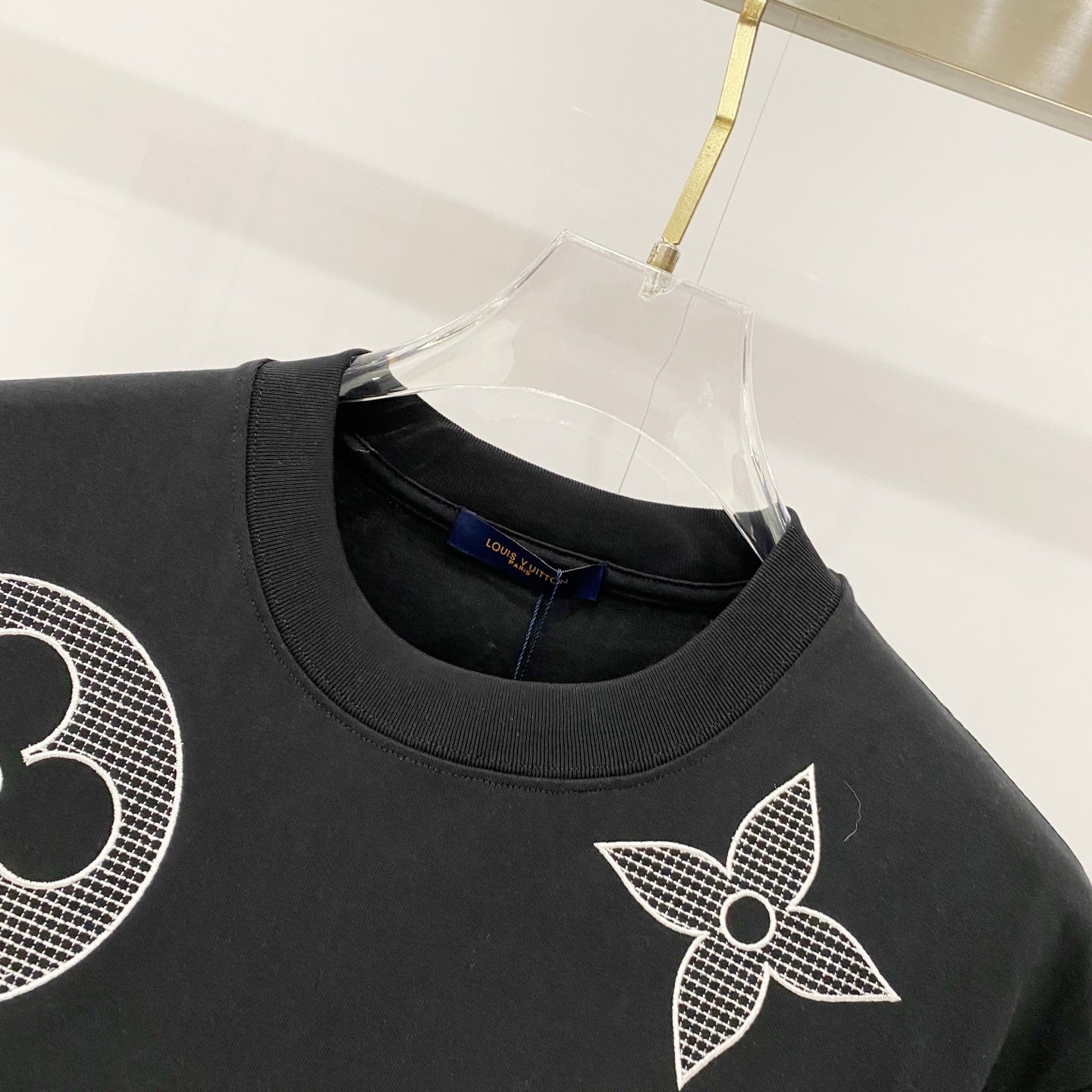 Louis Vuitton 320g Clover Grid Embroidery T-Shirt