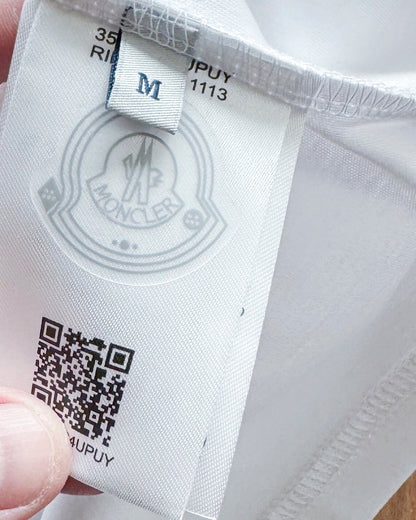 Moncler Classic Logo Embroidered Cotton T-Shirt