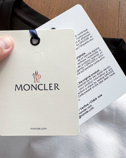 Moncler Classic Logo Embroidered Cotton T-Shirt
