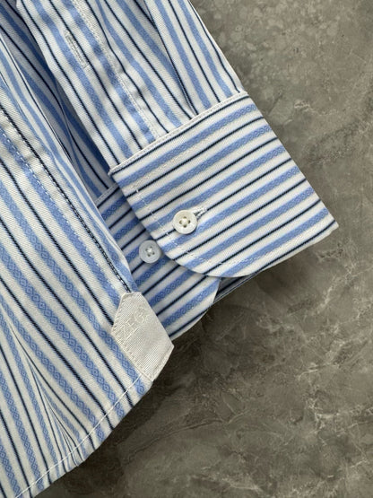 Zegna Vertical Striped Cotton Shirt – Spring/Summer Collection – 26SS
