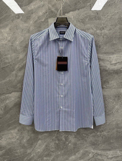 Zegna Vertical Striped Cotton Shirt – Spring/Summer Collection – 26SS