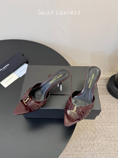 Saint Laurent Lee Pointed-Toe Heels