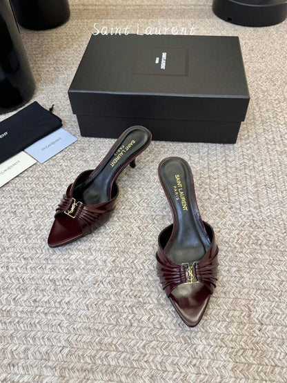 Saint Laurent Lee Pointed-Toe Heels