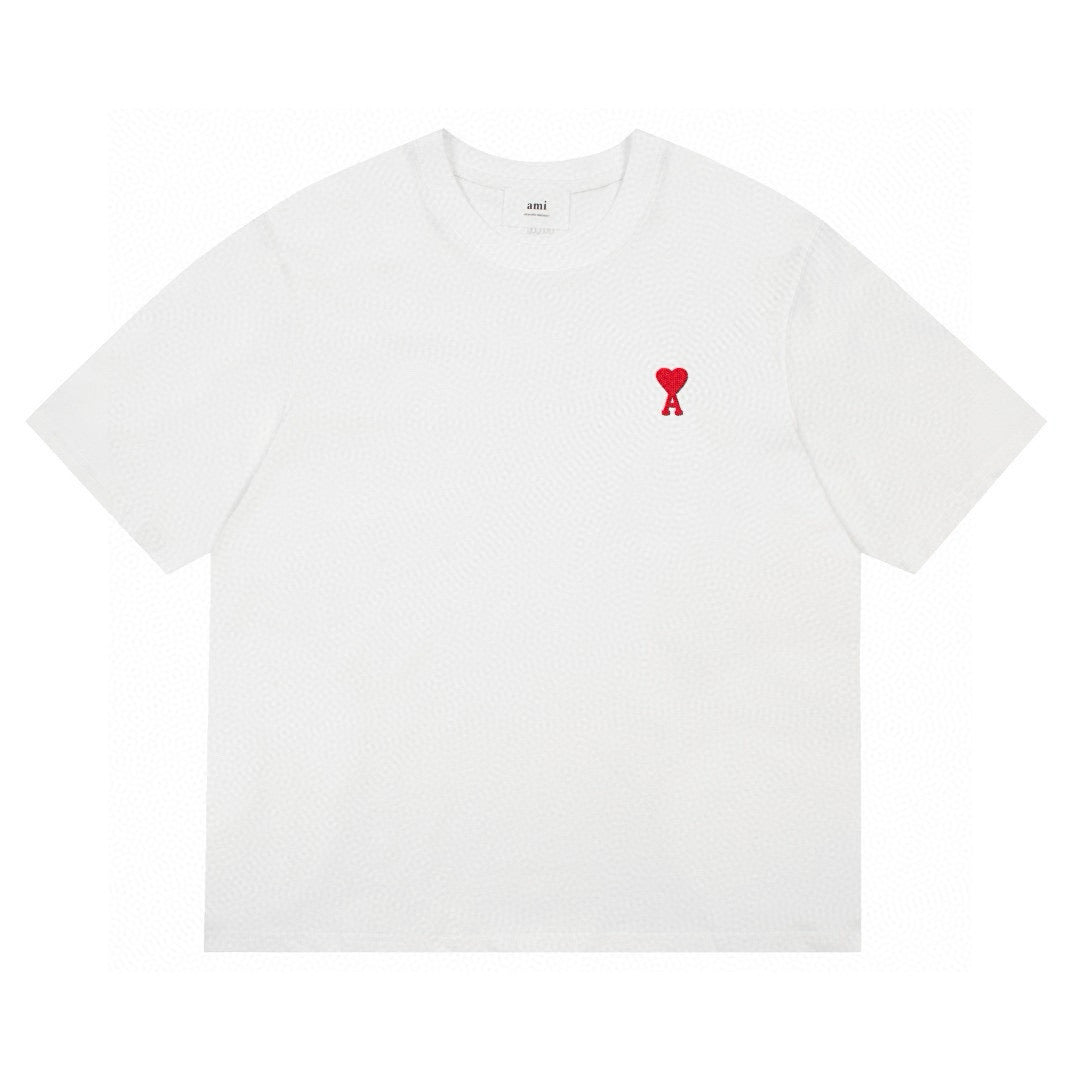 Ami Paris Classic Heart Embroidered Crewneck T-Shirt