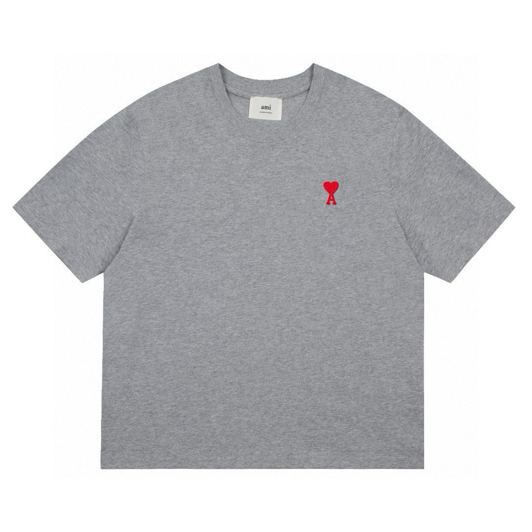 Ami Paris Classic Heart Embroidered Crewneck T-Shirt