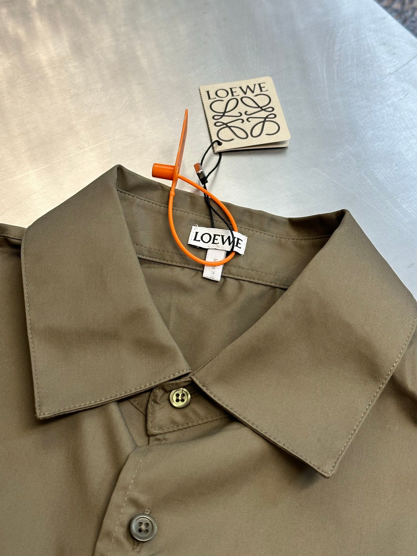 Loewe Anagram Two-Tone Embroidered Pocket Shirt