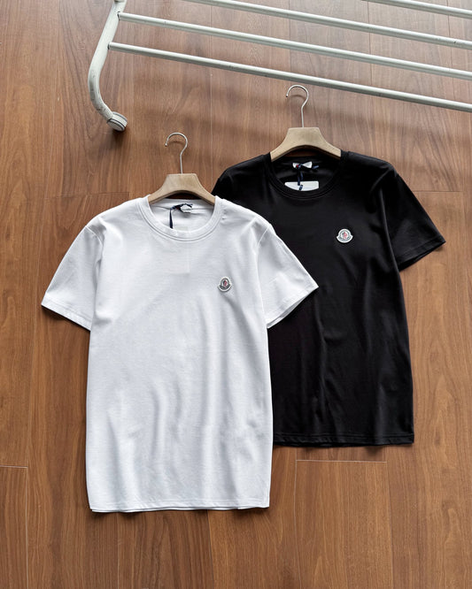 Moncler Small Logo Embroidered Mercerized Cotton T-Shirt