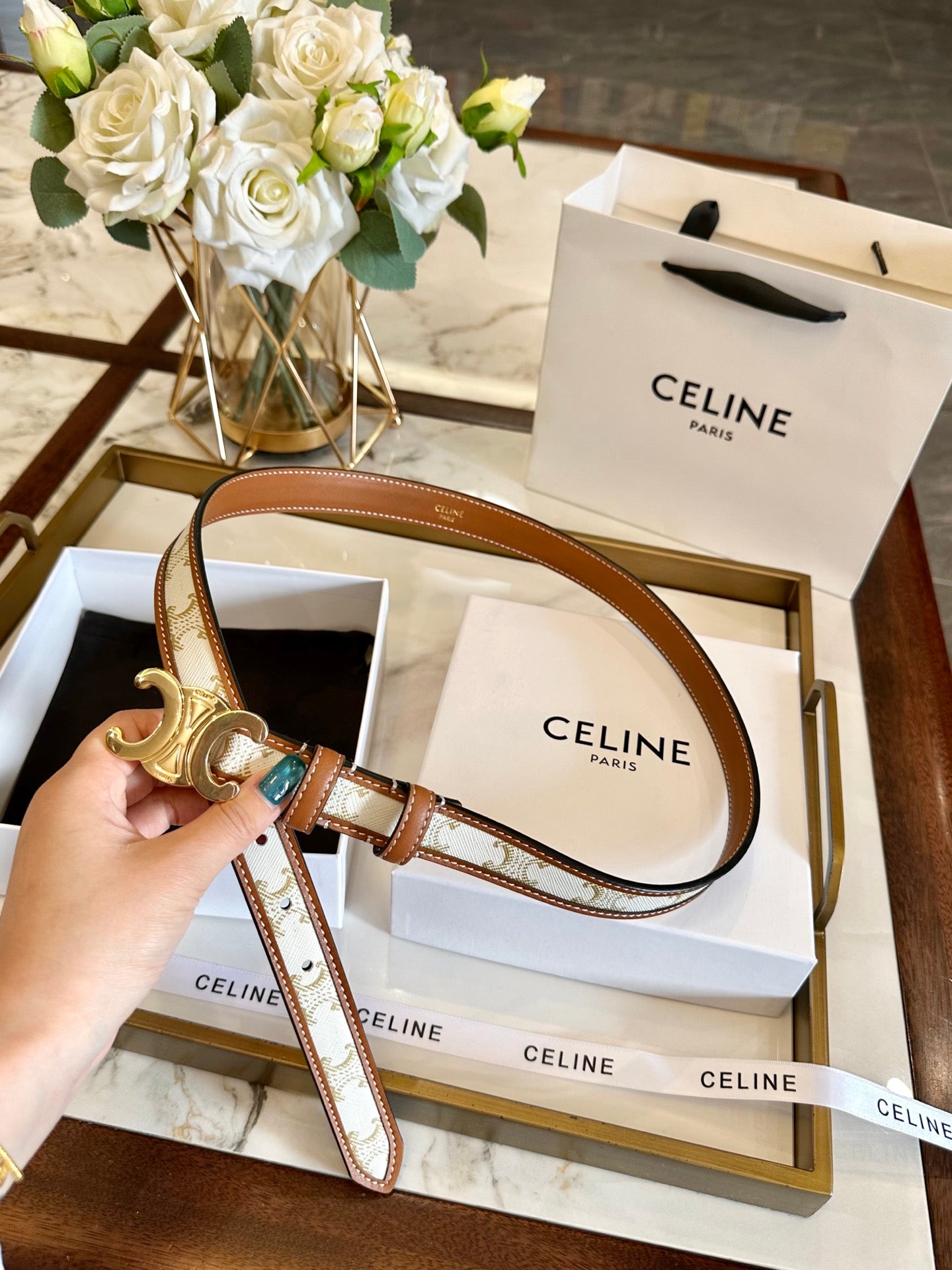 Celine Classic Leather Belt – 2.5cm
