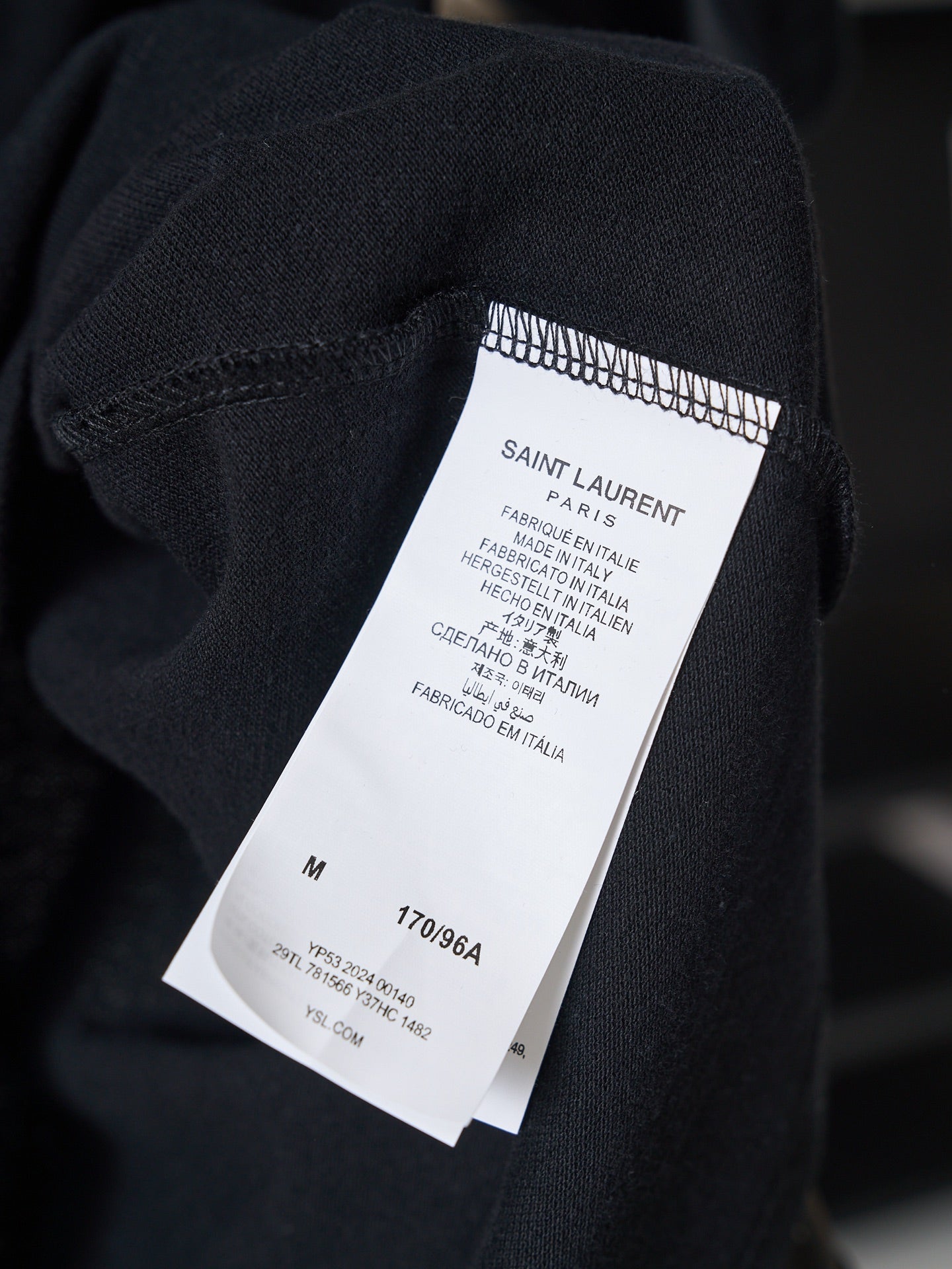 Saint Laurent YSL Embroidered Crewneck T-Shirt