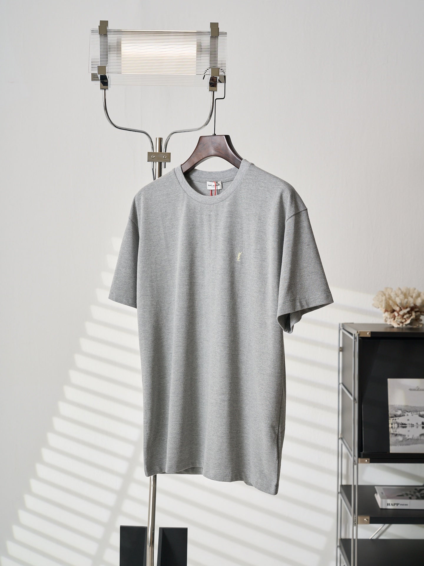 Saint Laurent YSL Embroidered Logo T-Shirt
