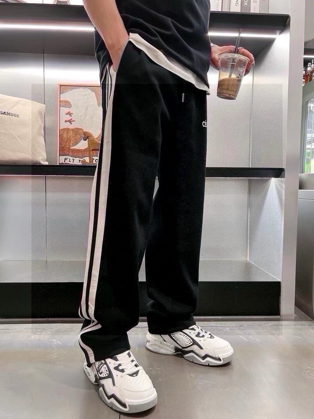 Celine Side-Striped Logo Drawstring Pants – 23SS