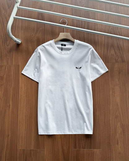 Fendi Monster Eyes Embroidered Cotton T-Shirt