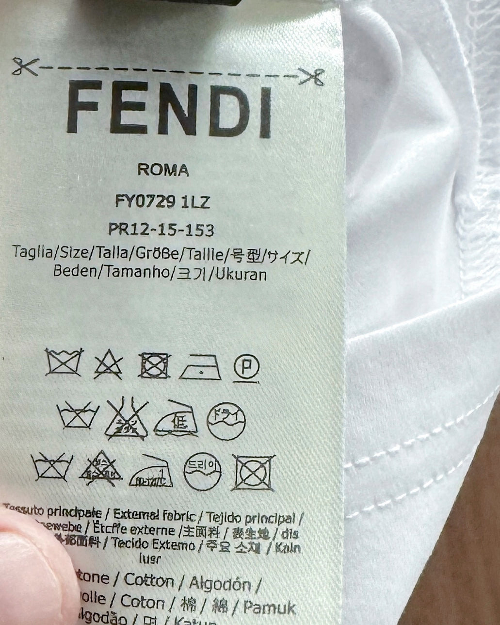 Fendi Monster Eyes Embroidered Cotton T-Shirt
