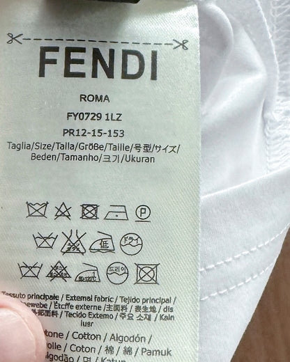 Fendi Monster Eyes Embroidered Cotton T-Shirt