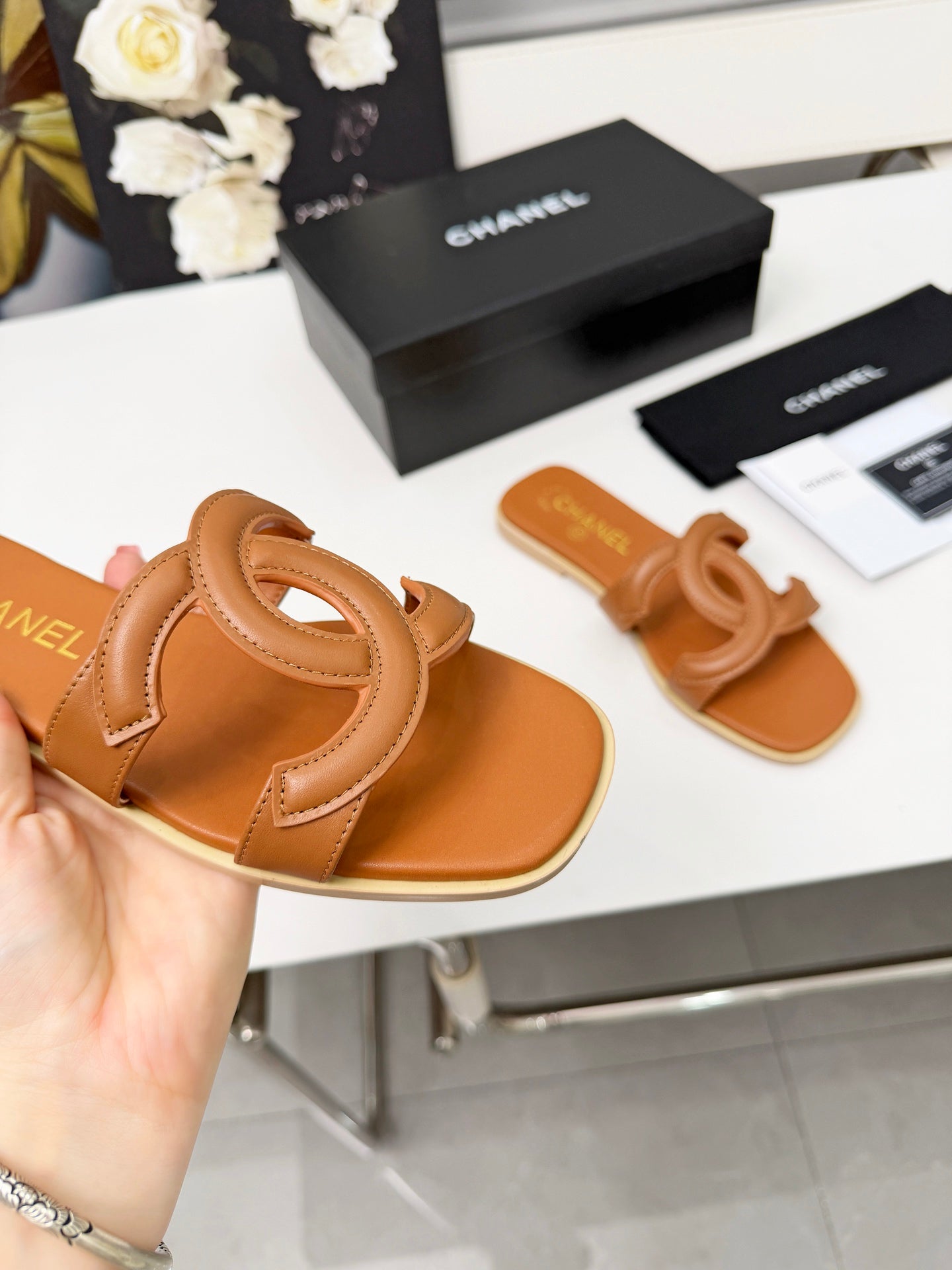 Chanel Double C Stitched Flat Sandals – 26S Collection
