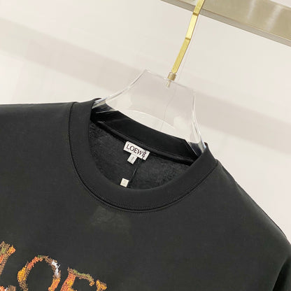 Loewe Rainbow Logo Embroidered Cotton T-Shirt