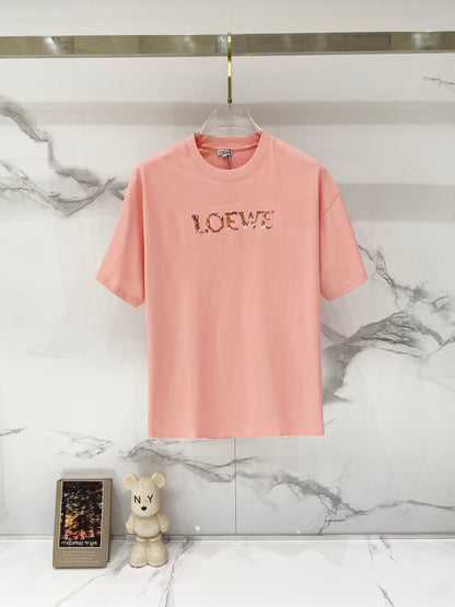 Loewe Rainbow Logo Embroidered Cotton T-Shirt
