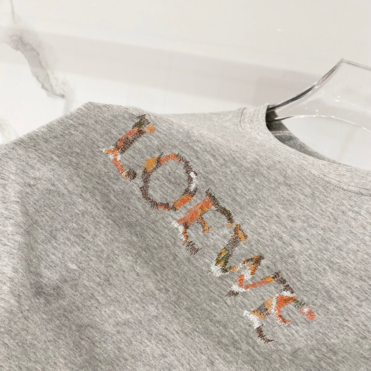 Loewe Rainbow Logo Embroidered Cotton T-Shirt