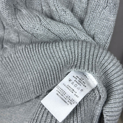 Ralph Lauren Classic Cable Knit Polo Sweater