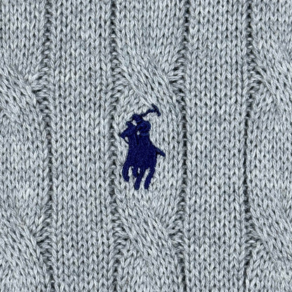 Ralph Lauren Classic Cable Knit Polo Sweater