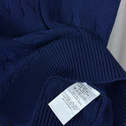 Ralph Lauren Classic Cable Knit Polo Sweater