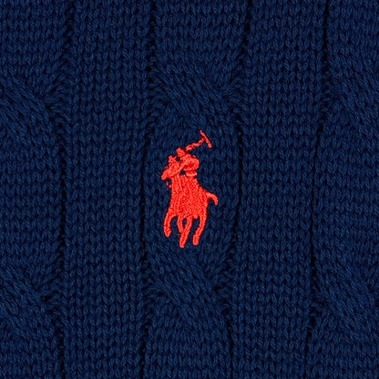 Ralph Lauren Classic Cable Knit Polo Sweater