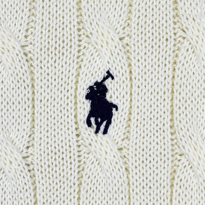 Ralph Lauren Classic Cable Knit Polo Sweater