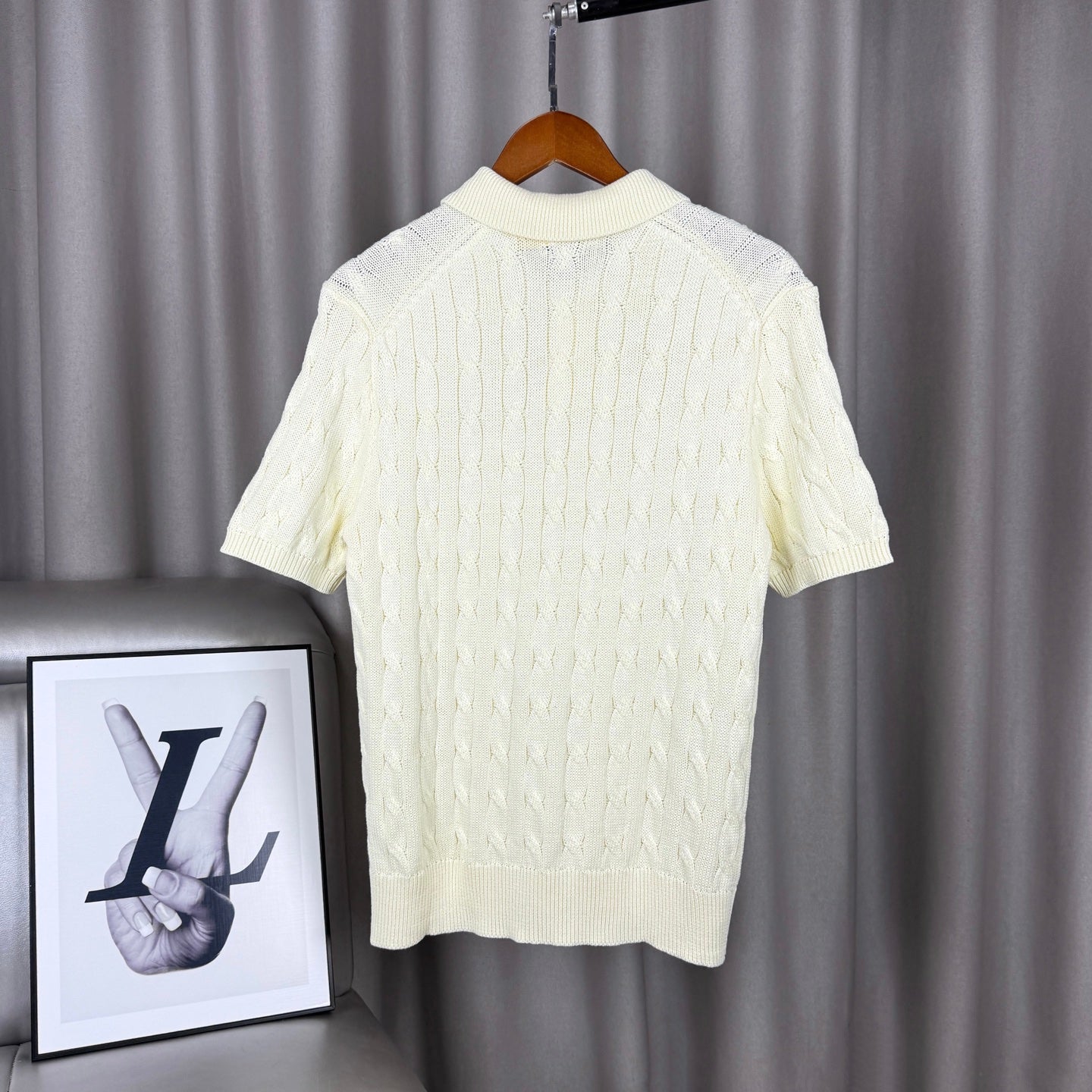 Ralph Lauren Classic Cable Knit Polo Sweater