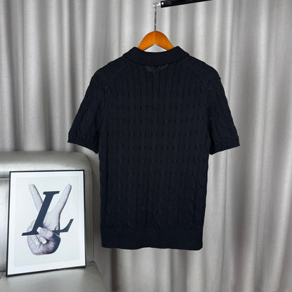 Ralph Lauren Classic Cable Knit Polo Sweater