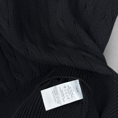 Ralph Lauren Classic Cable Knit Polo Sweater