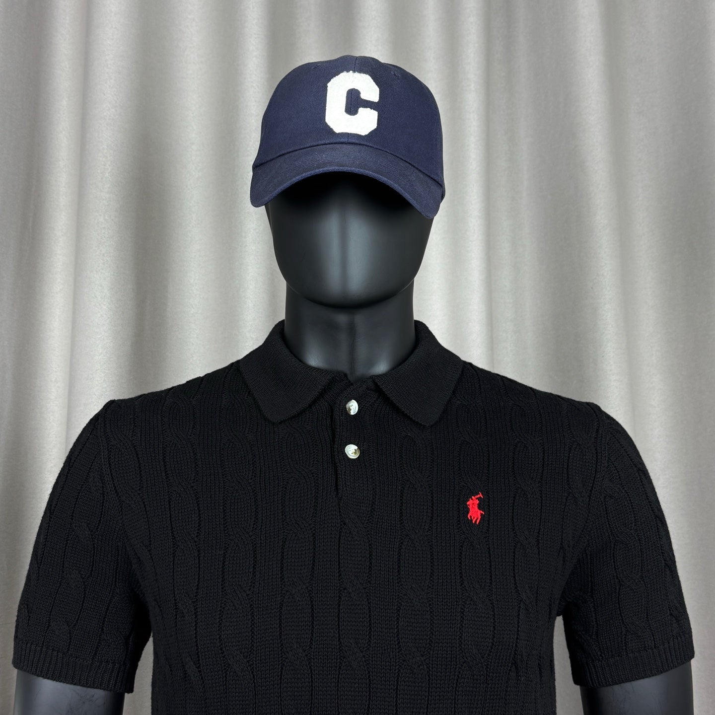 Ralph Lauren Classic Cable Knit Polo Sweater