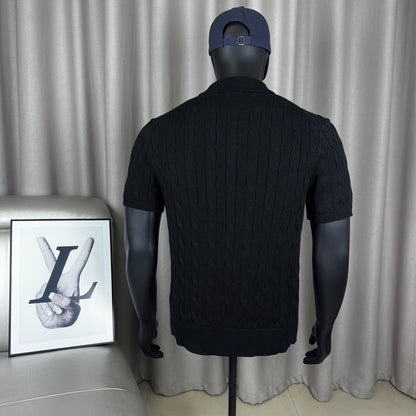 Ralph Lauren Classic Cable Knit Polo Sweater