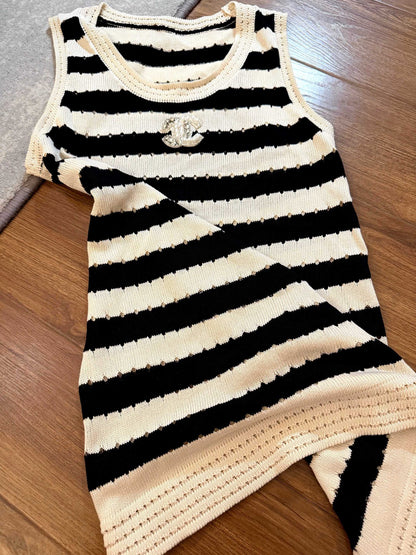 Chanel Striped Knitted Dress