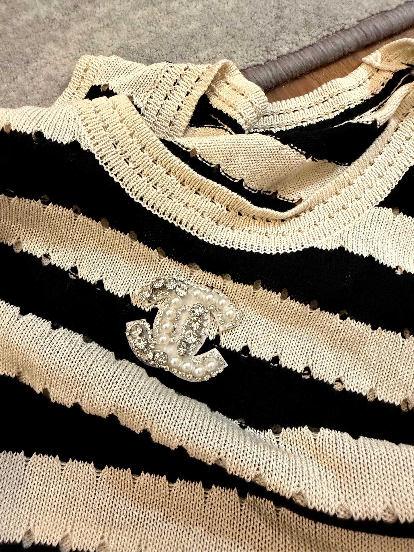 Chanel Striped Knitted Dress