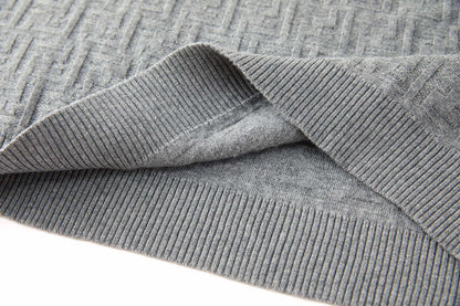 Fendi Double FF Jacquard Knit Polo Shirt